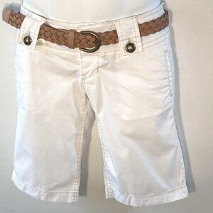 TYTE Jeans SZ 3 White bermuda shorts button details